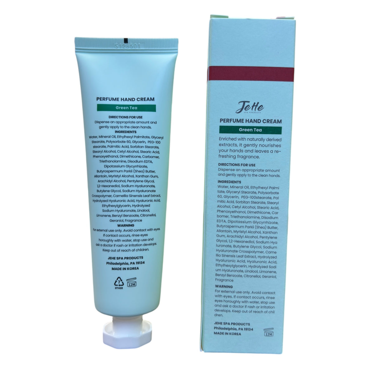 Jehe Perfume Hand Cream - Green Tea